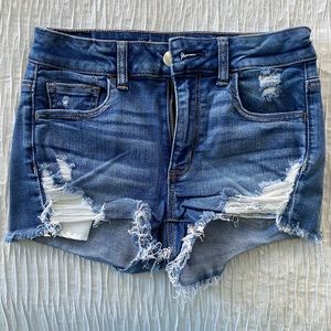 American Eagle distressed jean shorts